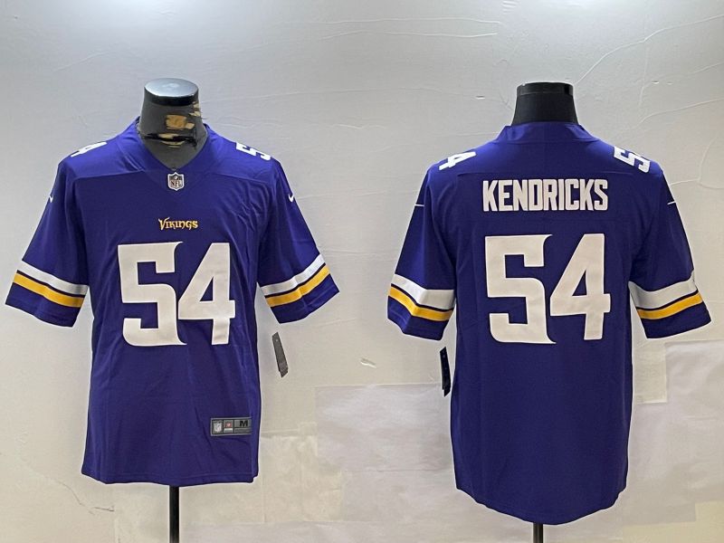 Men Minnesota Vikings #54 Kendricks Purple Second generation 2024 Nike Limited NFL Jersey style 3
